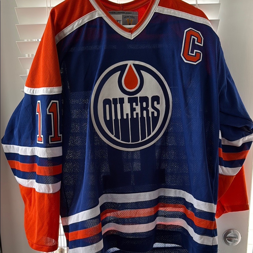 Oilers Vintage Messier NHL Hockey Jersey